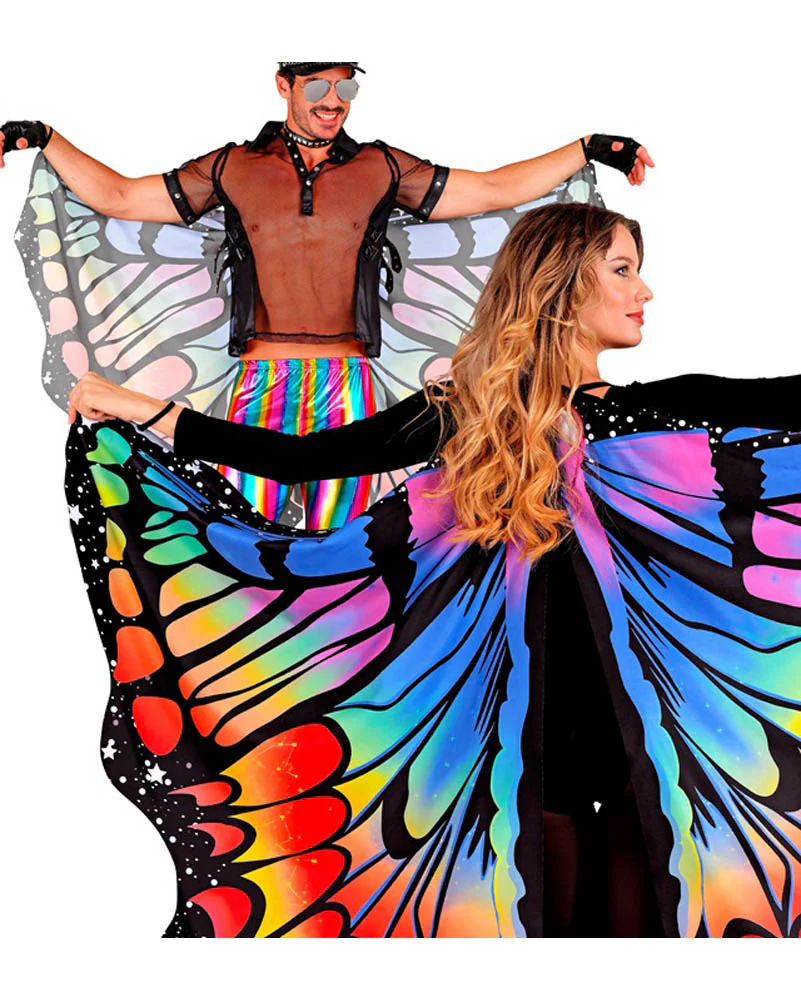 Rainbow Butterfly Adult Wing Cape - Image 4