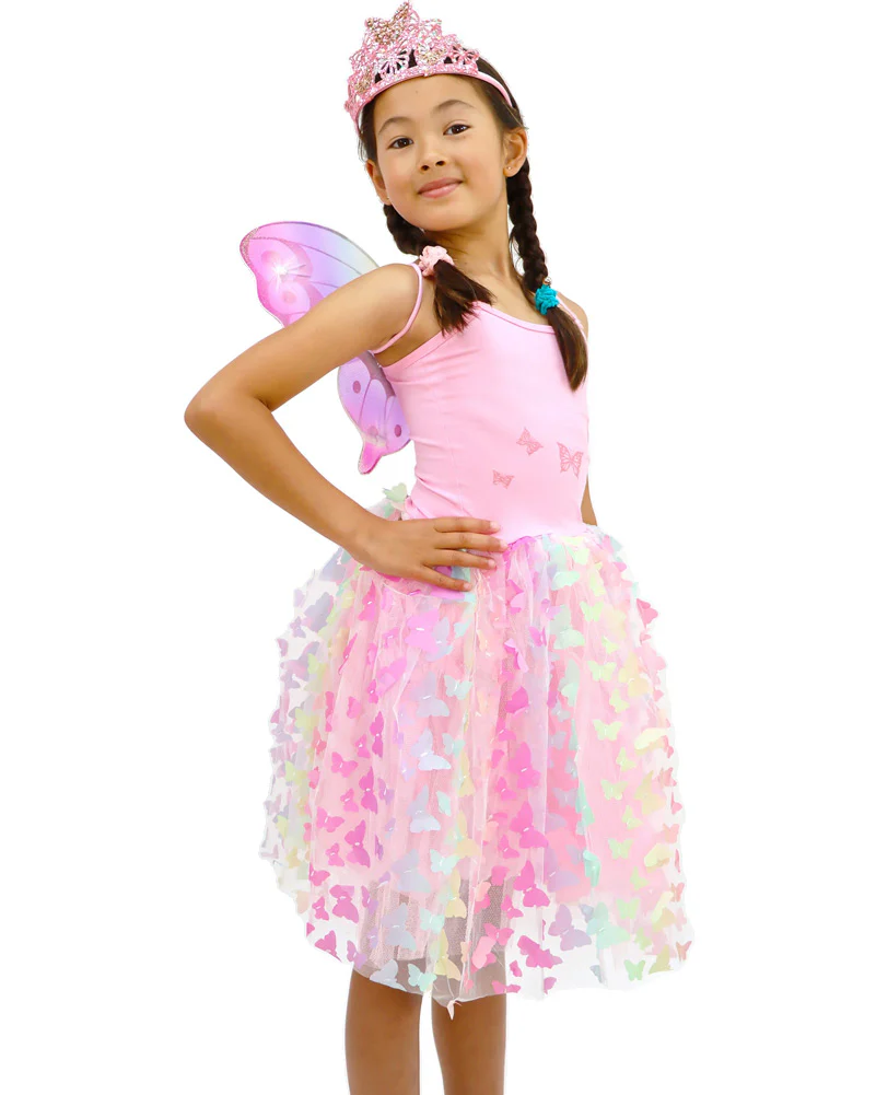 Rainbow Butterfly Party Dress Girls Costume - Image 2