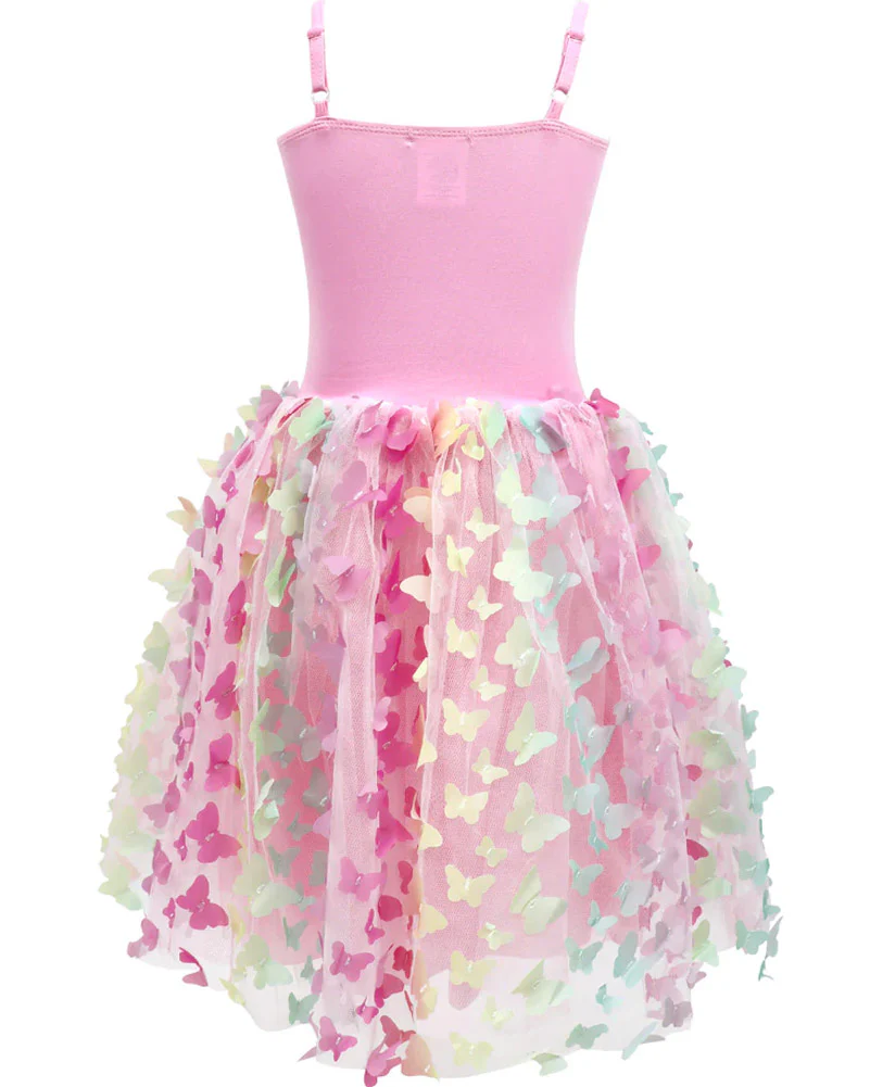 Rainbow Butterfly Party Dress Girls Costume - Image 4