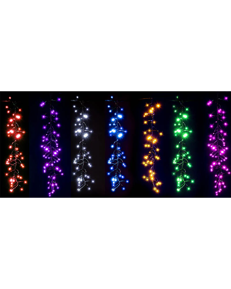 Rainbow Cluster Drops 672 Piece LED Christmas Lights 5.2m - Image 3