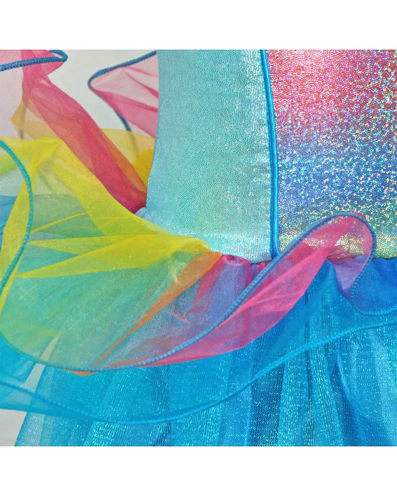 Rainbow Mermaid Princess Dress with Mermaid Tail Girls Book Week Costume - Image 2