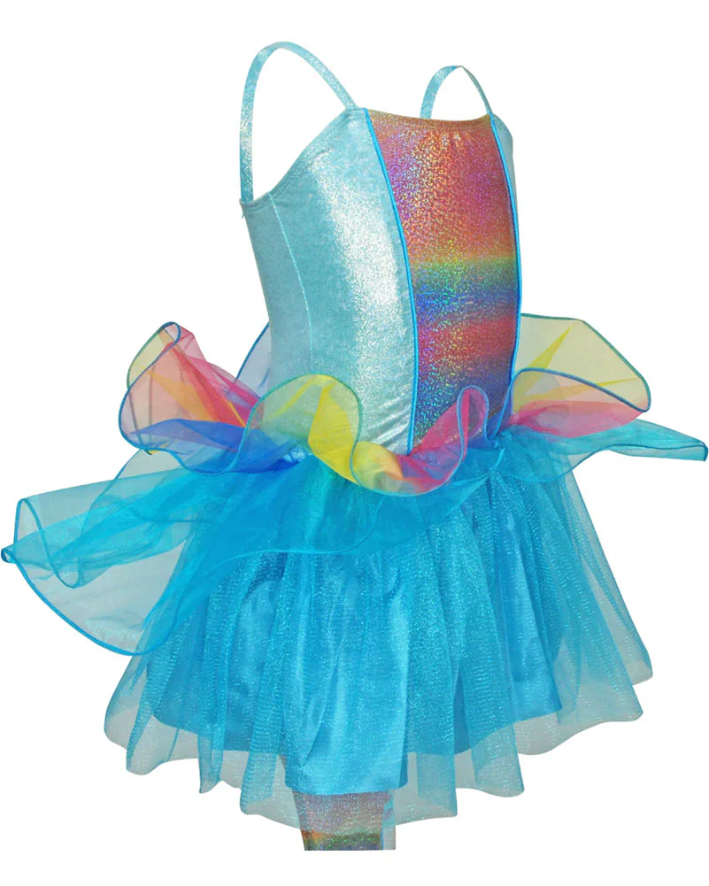 Rainbow Mermaid Princess Dress with Mermaid Tail Girls Book Week Costume - Image 3