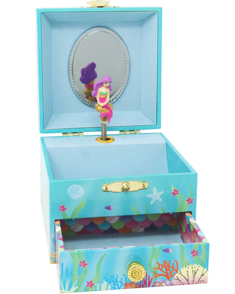 Rainbow Mermaid Small Musical Jewellery Box - Image 2