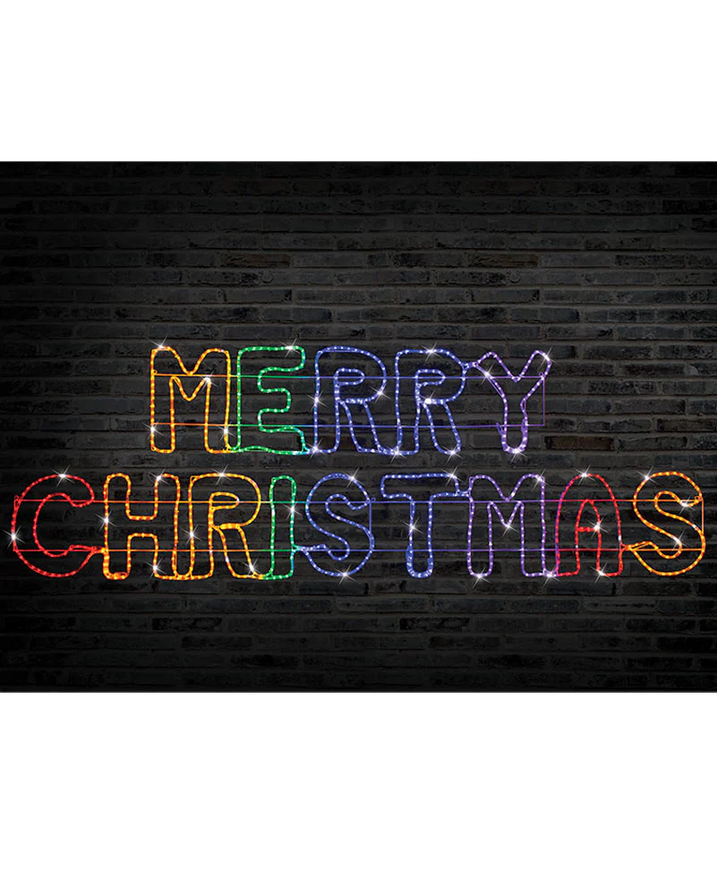 Rainbow Merry Christmas LED Ropelight 2.7m - Image 2