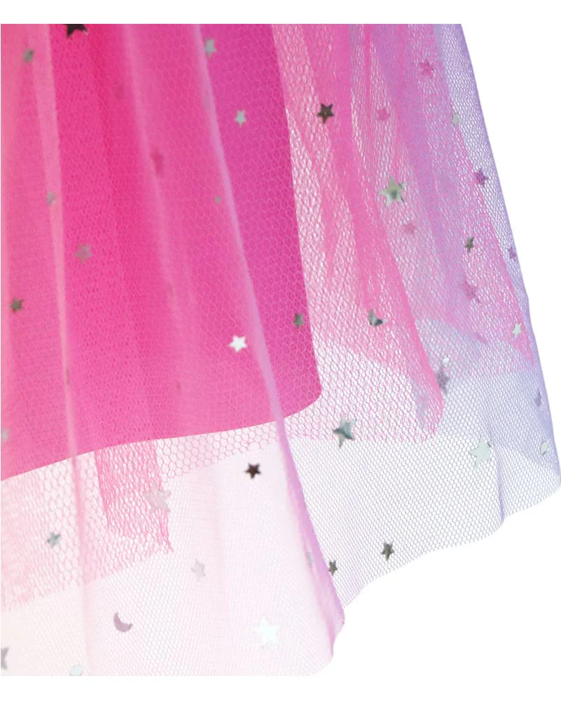 Rainbow Ruched Sparkle Party Dress Girls Costume - Image 5