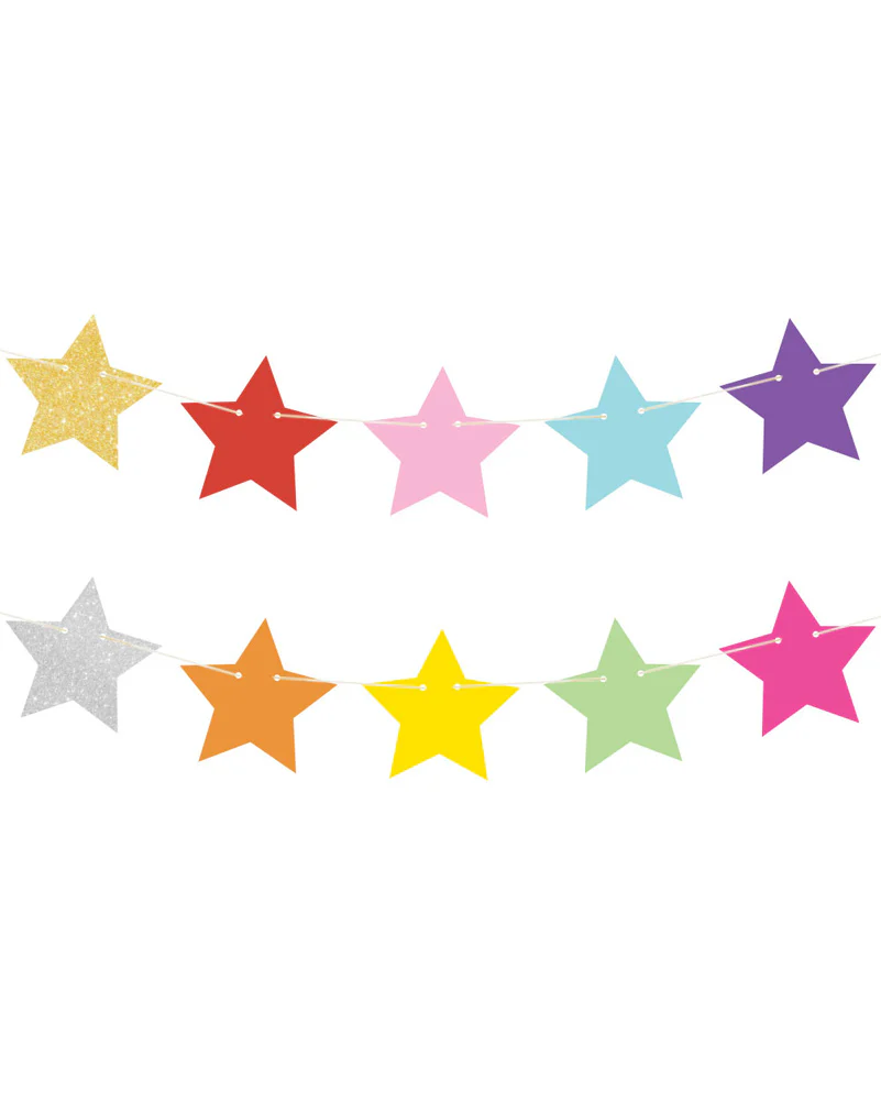 Rainbow Star Reversible Garland 2m - Image 2