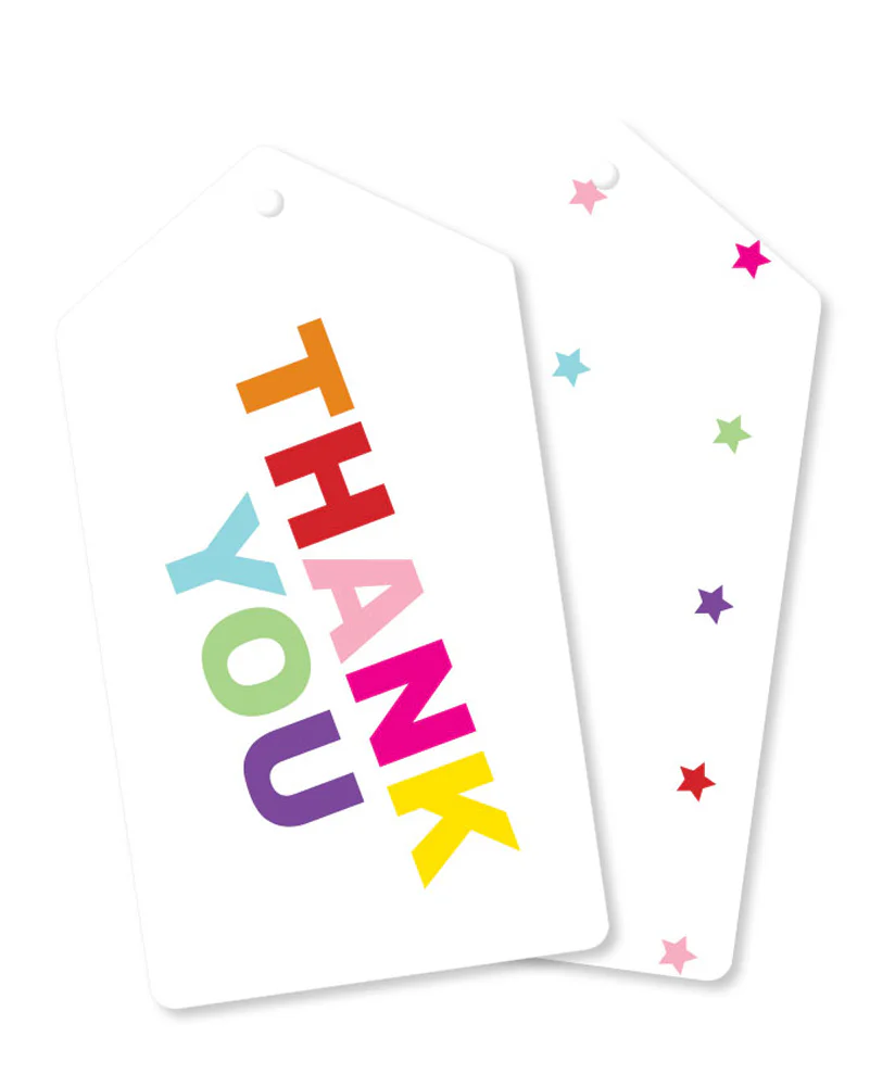 Rainbow Thank You Tags Pack of 10 - Image 2