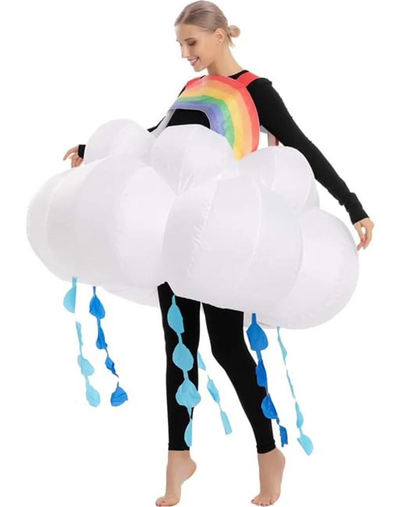 Raining Rainbow Cloud Inflatable Adult Costume - Image 4