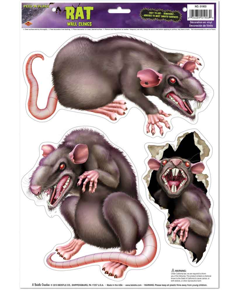 Rats Wall Clings Pack of 3