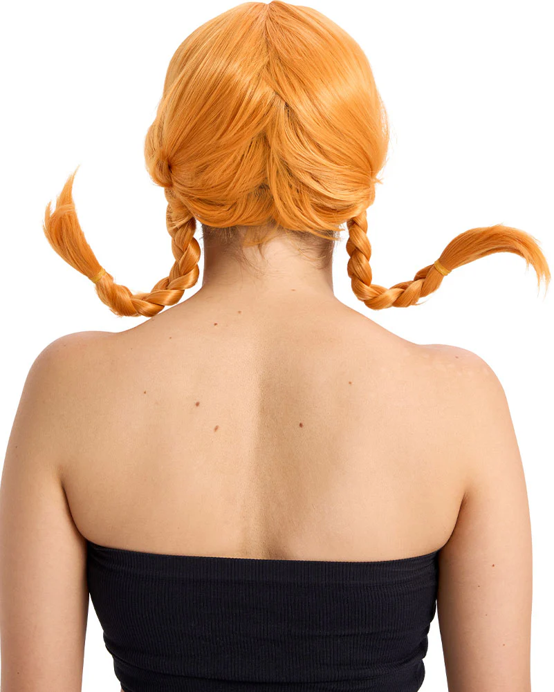 Rebel Deluxe Orange Plaited Wig - Image 4