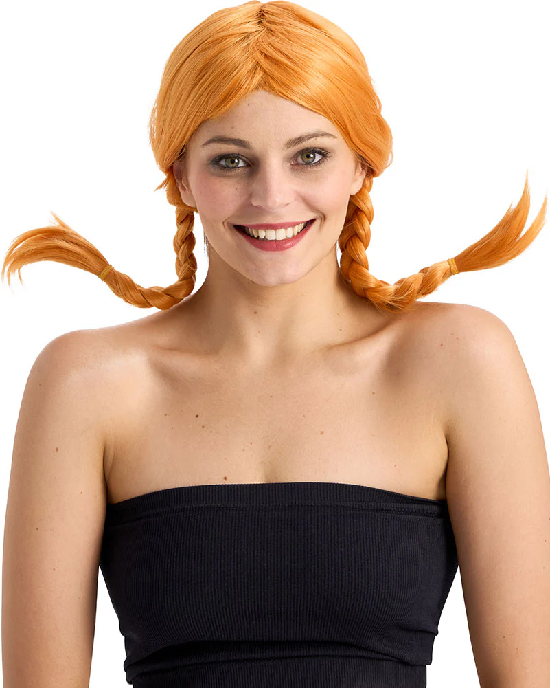 Rebel Deluxe Orange Plaited Wig - Image 6