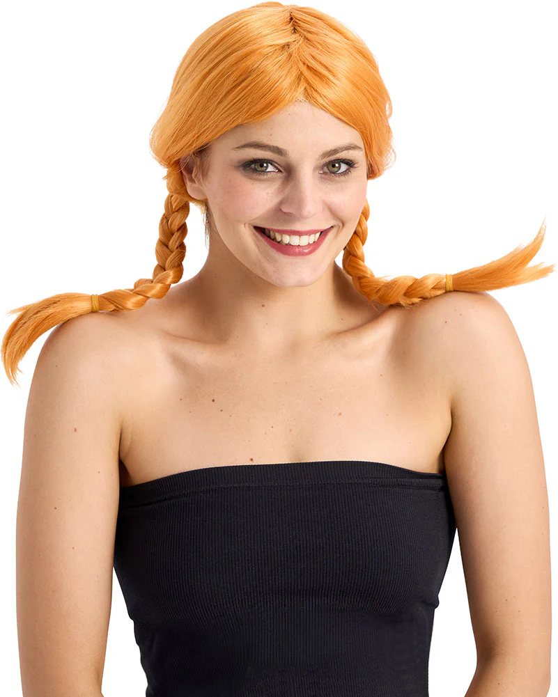 Rebel Deluxe Orange Plaited Wig - Image 7