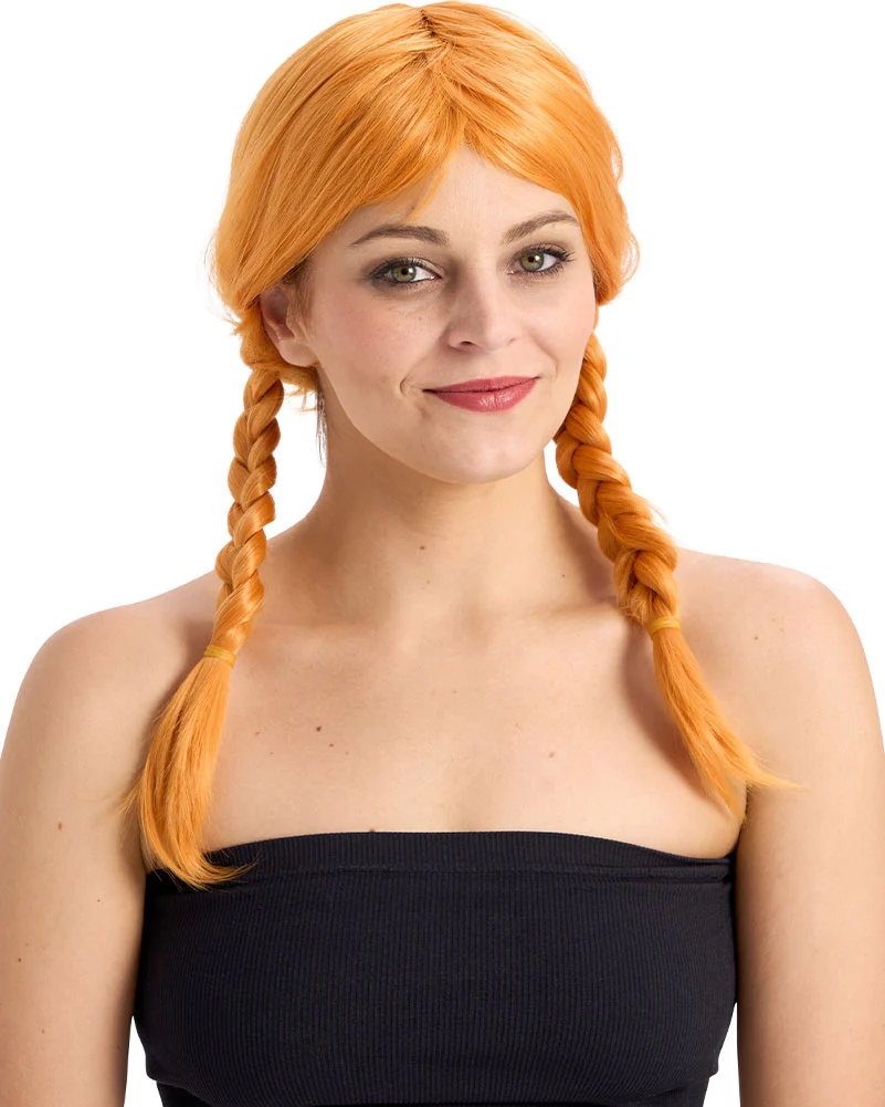 Rebel Deluxe Orange Plaited Wig - Image 8