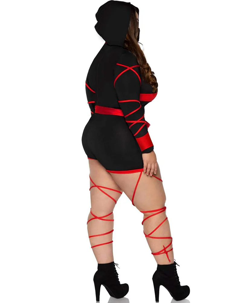 Red Dragon Ninja Womens Plus Size Costume - Image 3