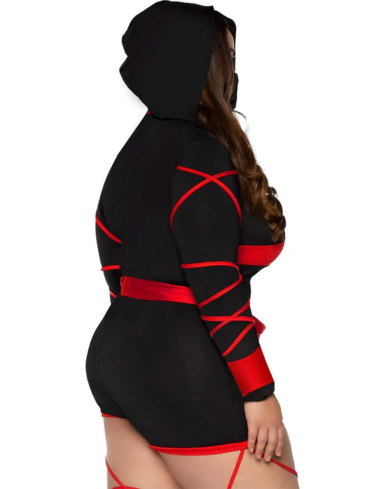 Red Dragon Ninja Womens Plus Size Costume - Image 4