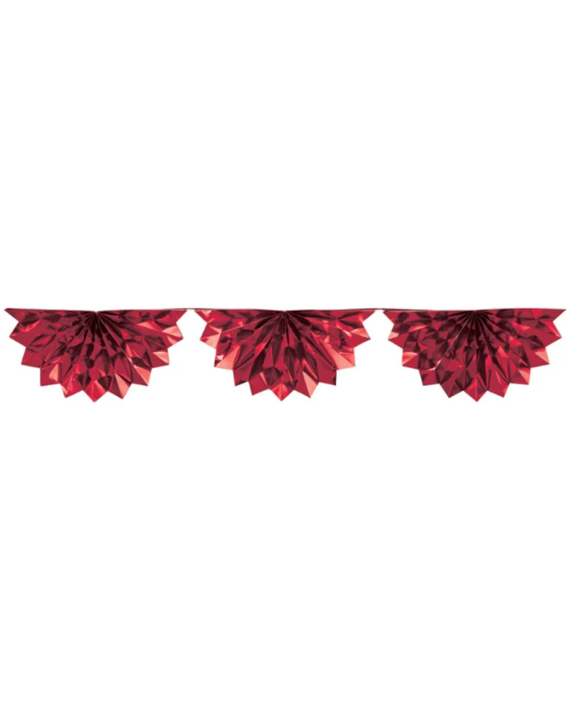 Red Foil Bunting Garland 2m
