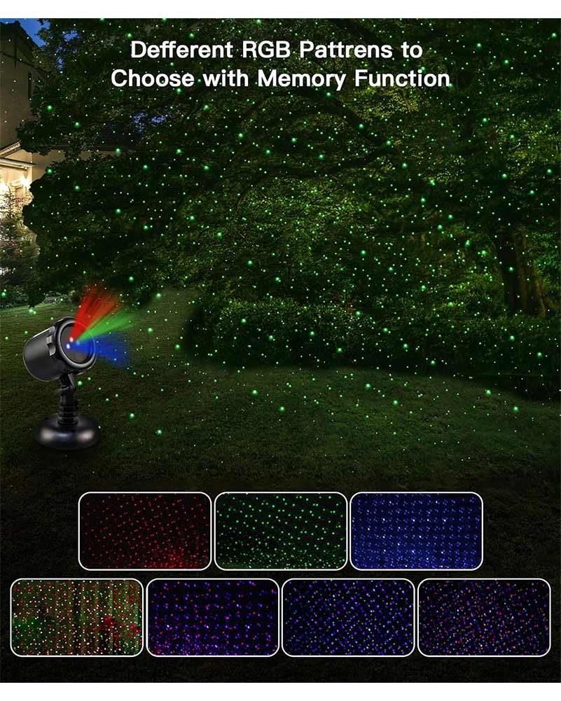 Red Green and Blue Dots Motion Laser Light with Remote Control - Image 11