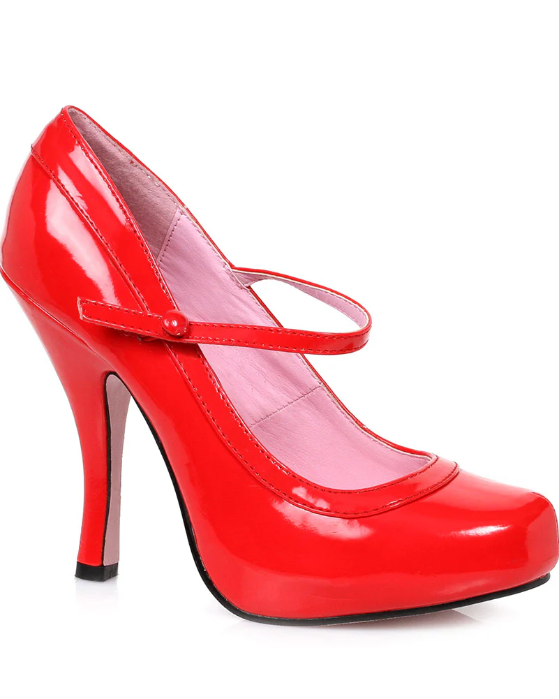 Red Patent Babydoll Heels Womens Shoes