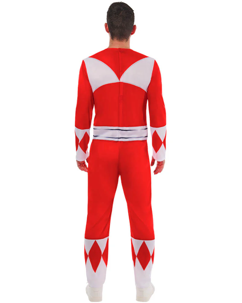 Red Power Rangers Deluxe Adult Costume - Image 2