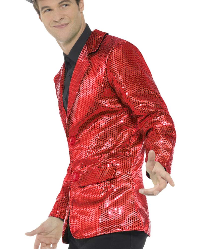 Red Sequin Jacket Mens Costume - Image 2