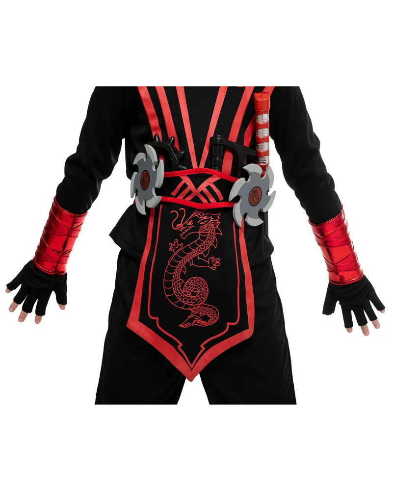 Red Serpent Ninja Complete Boys Costume - Image 4