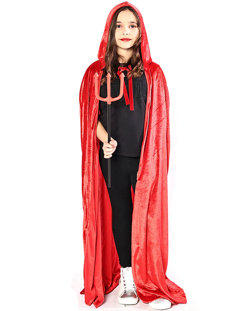 Red Velvet Deluxe Kids Cape - Image 3