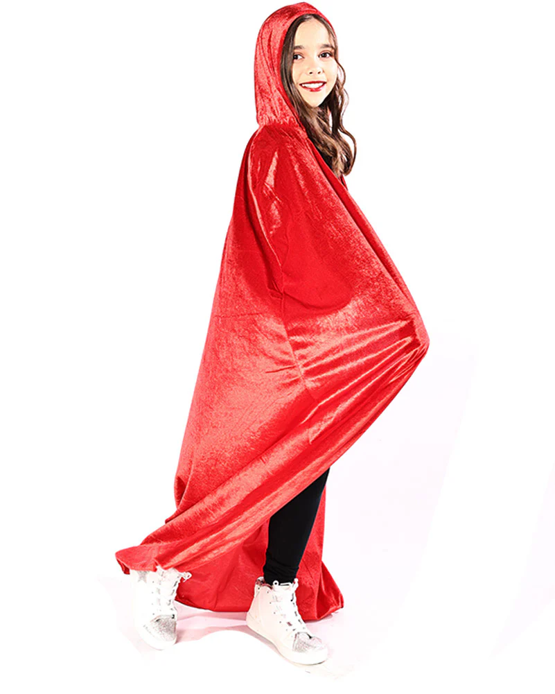 Red Velvet Deluxe Kids Cape - Image 4