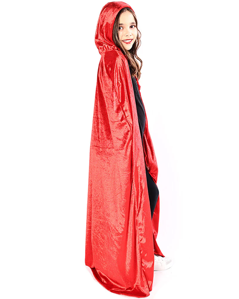 Red Velvet Deluxe Kids Cape - Image 5