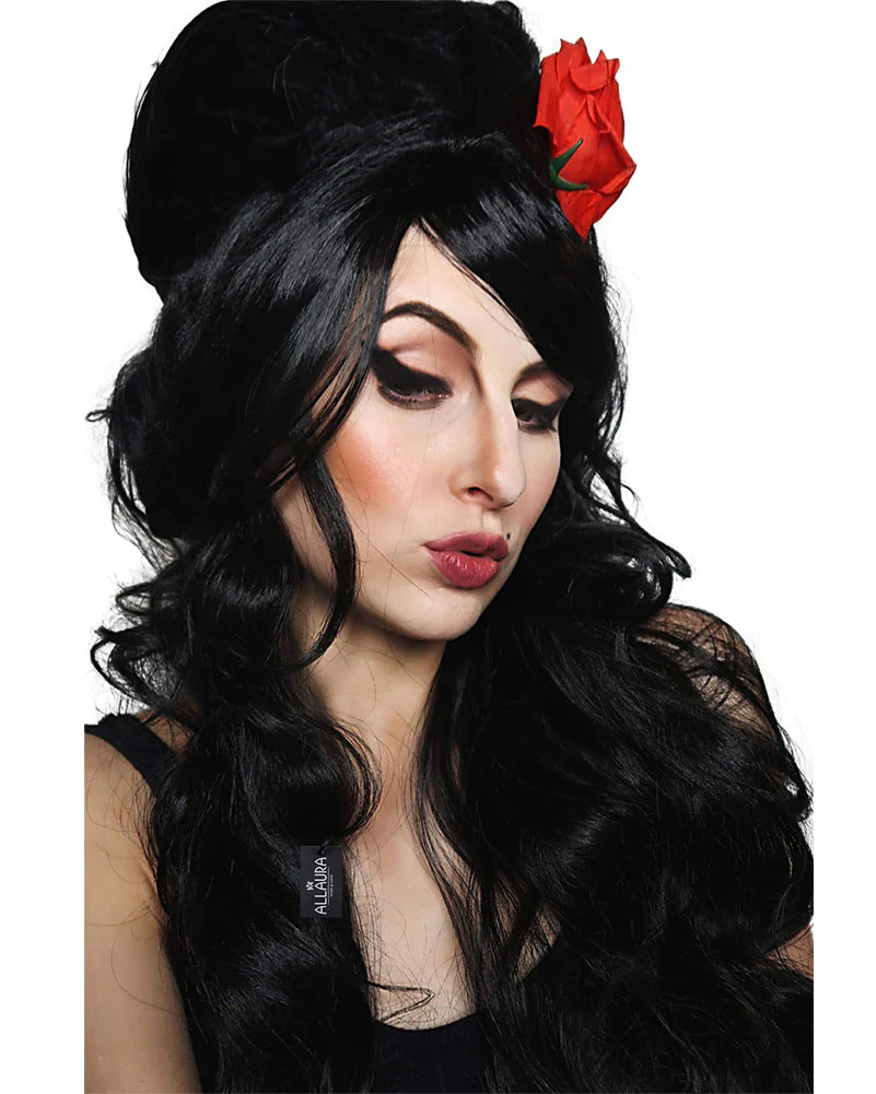 Rehab Beehive Deluxe Long Black Wig - Image 2