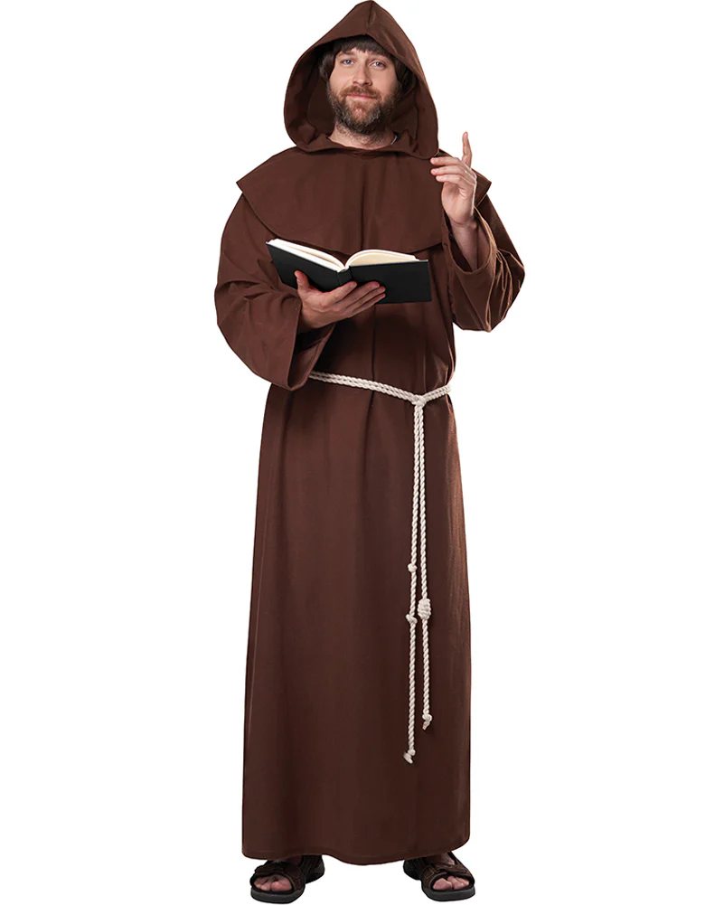 Renaissance Friar Mens Costume - Image 4