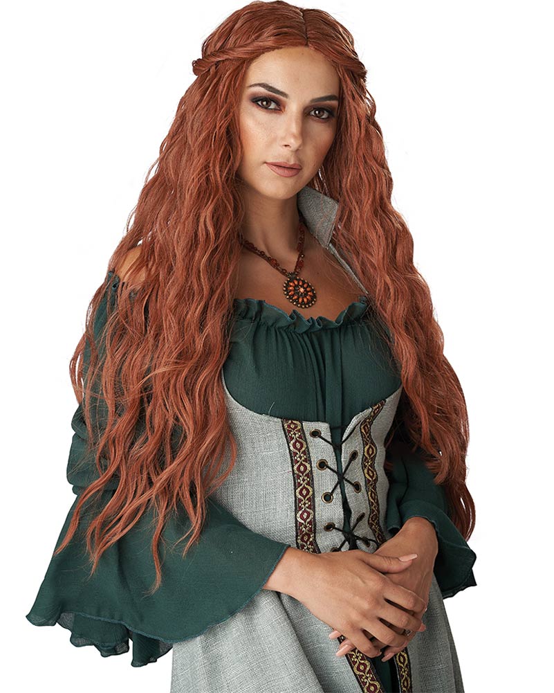 Renaissance Maiden Long Auburn Wig - Image 2