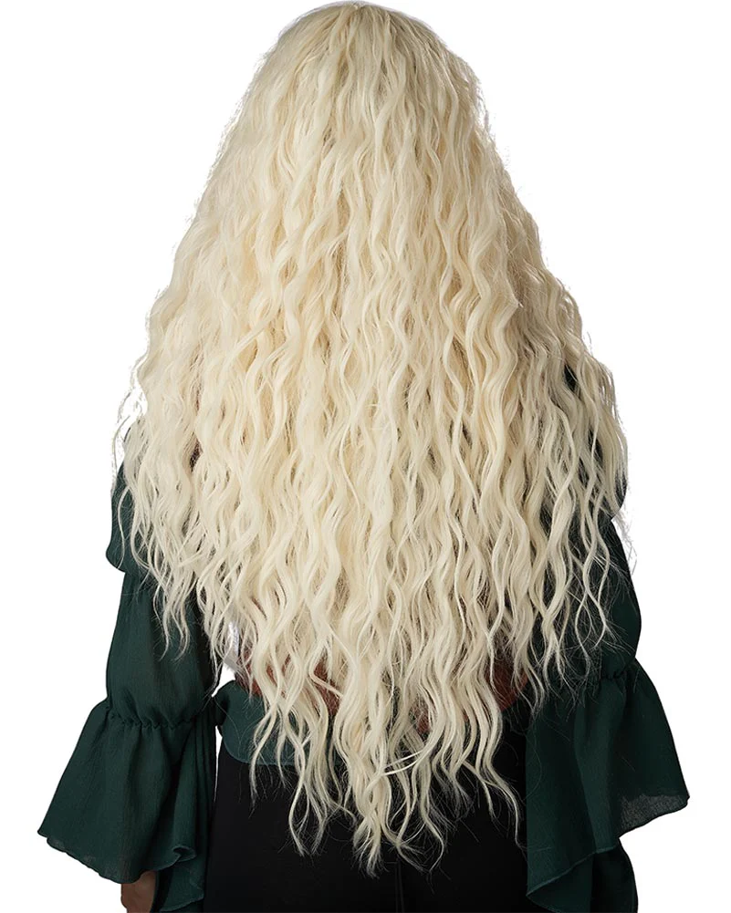 Renaissance Maiden Long Platinum Blonde Wig - Image 4