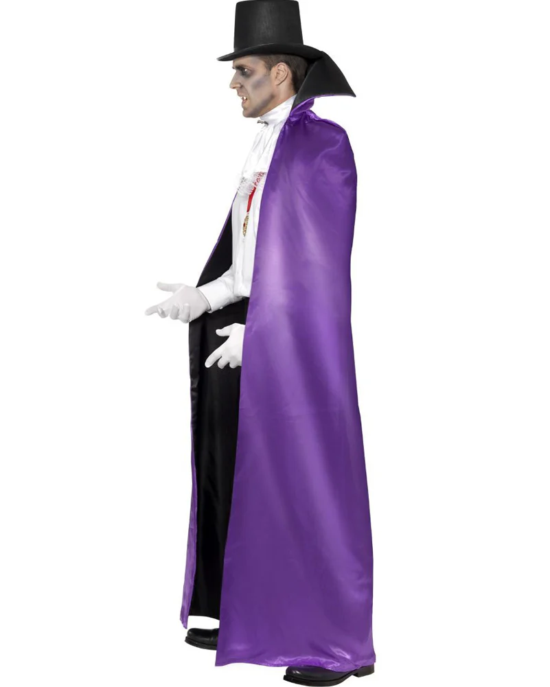 Reversible Purple and Black Count Cape - Image 3