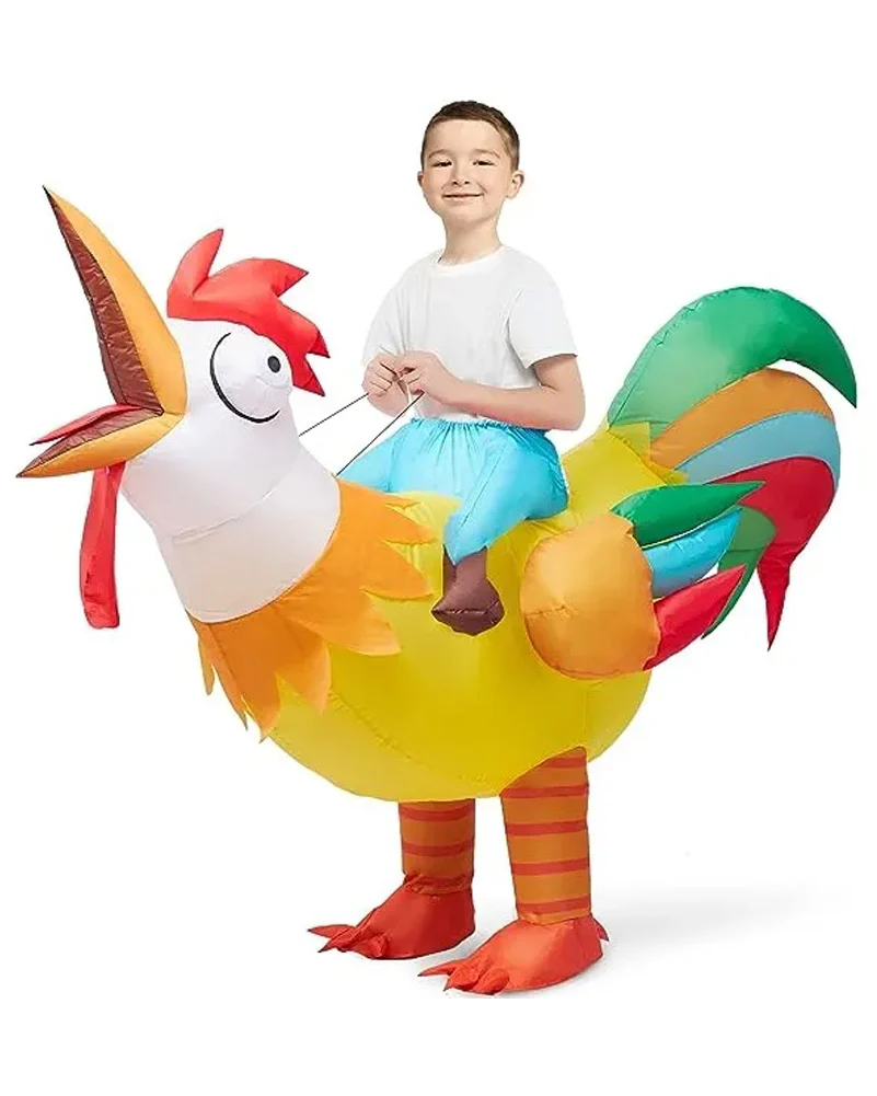 Ride On Rooster Inflatable Kids Costume - Image 5