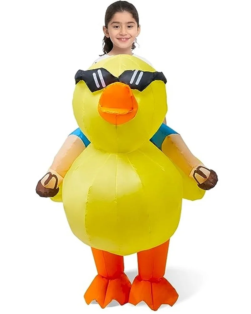Ride On Rubber Ducky Inflatable Kids Costume - Image 3