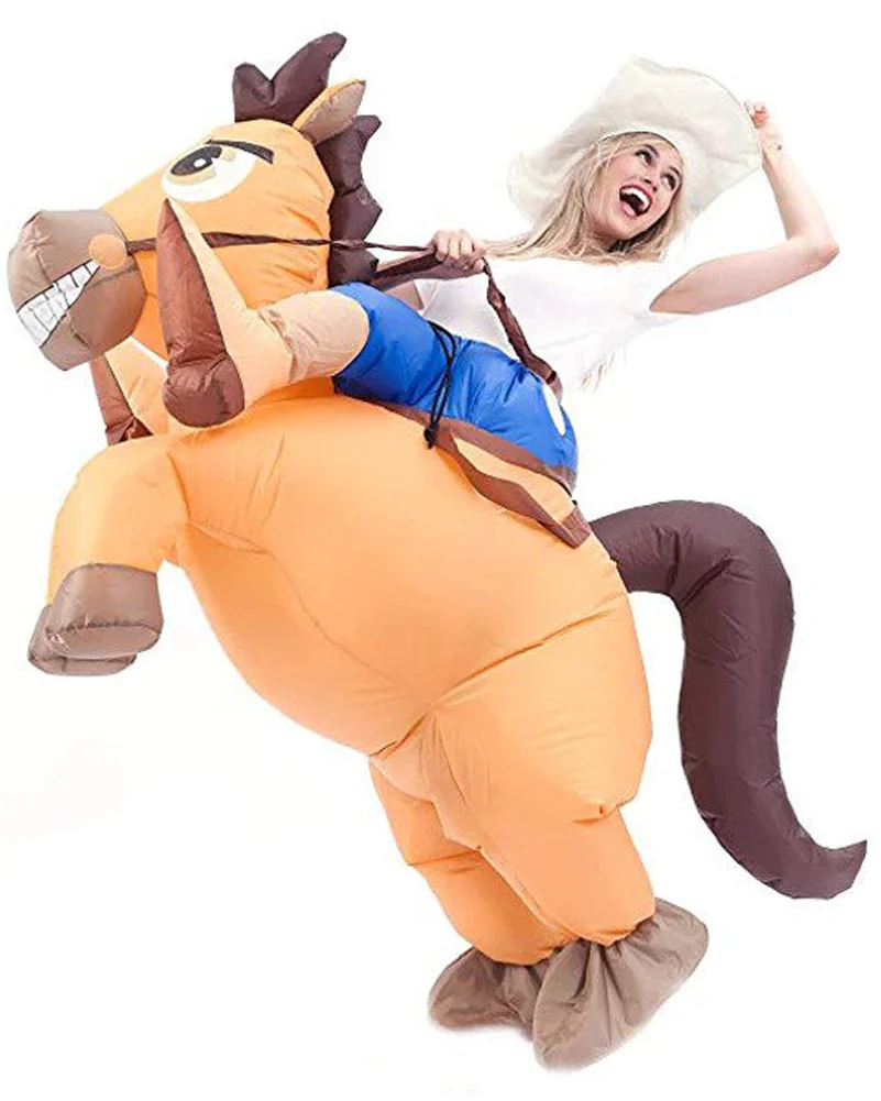 Riding A Horse Inflatable Adult Costume - Image 2