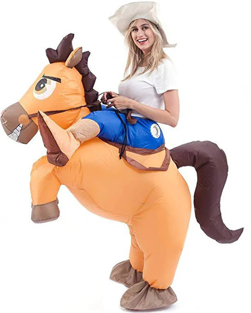 Riding A Horse Inflatable Adult Costume - Image 4