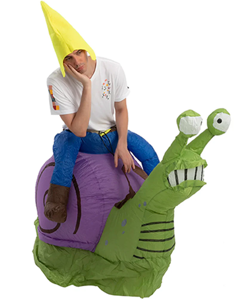Riding A Snail Inflatable Adult Costume - Image 4