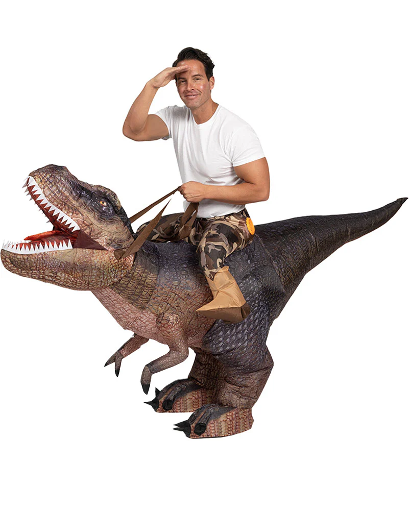 Riding A T Rex Inflatable Adults Costume - Image 5