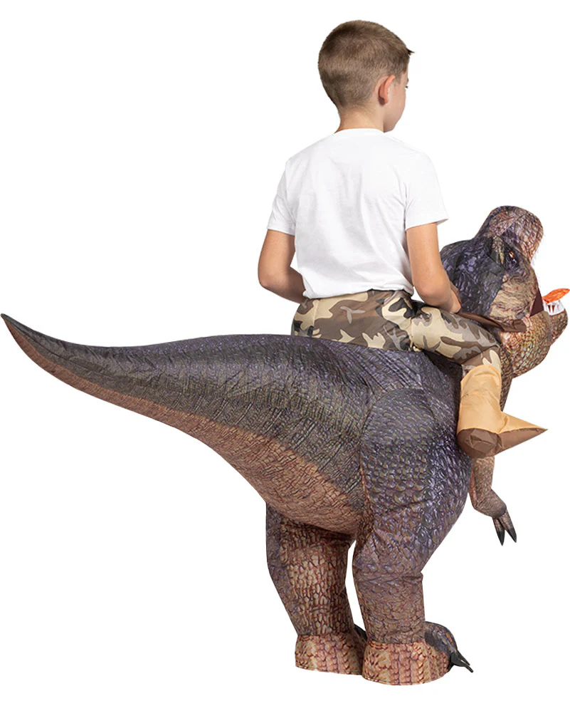 Riding A T Rex Inflatable Boys Costume - Image 3