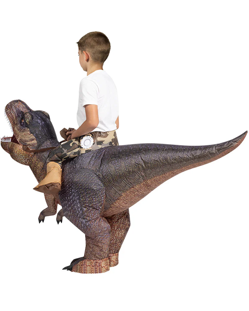 Riding A T Rex Inflatable Boys Costume - Image 4
