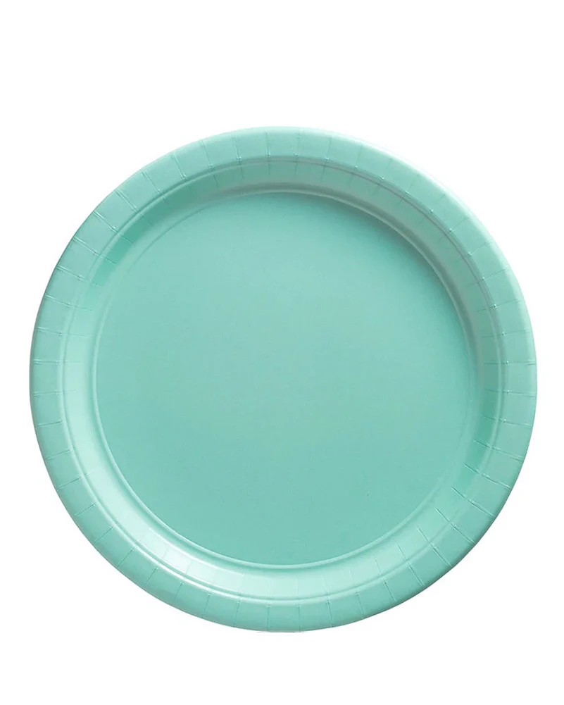 Robins Egg Blue 23cm Round Paper Plates Pack of 20