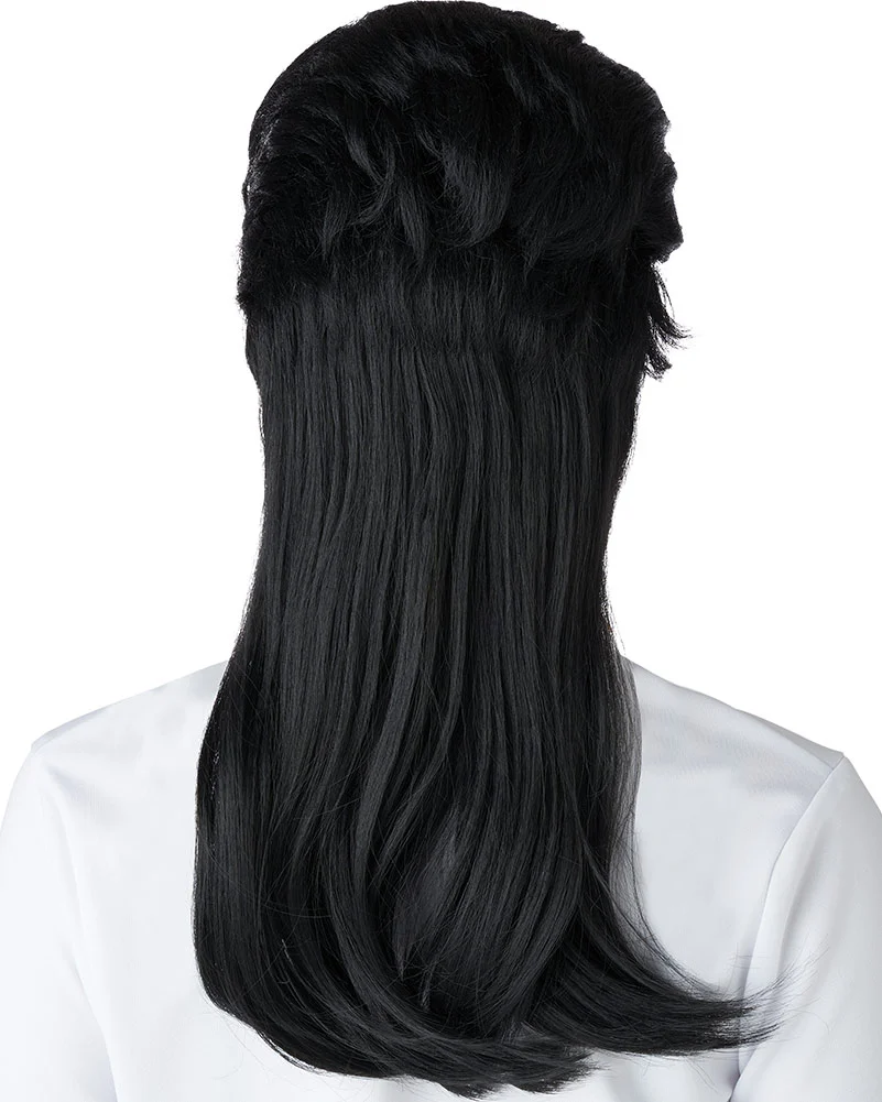 Rock n Roll Royalty Long Black Wig - Image 3