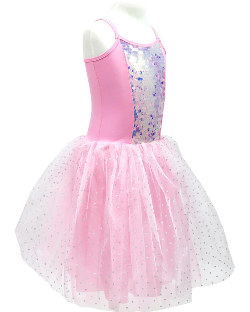 Romantic Ballet Sequin Sparkle Party Dress Girls Costume - Image 2