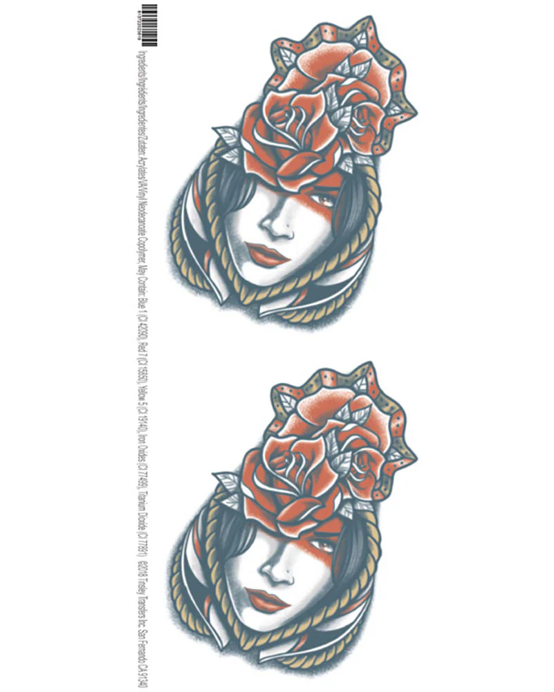 Rose Girl Temporary Tattoo - Image 3