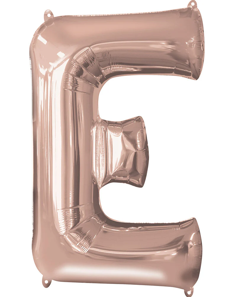 Rose Gold 83cm Letter E Super Shape Balloon
