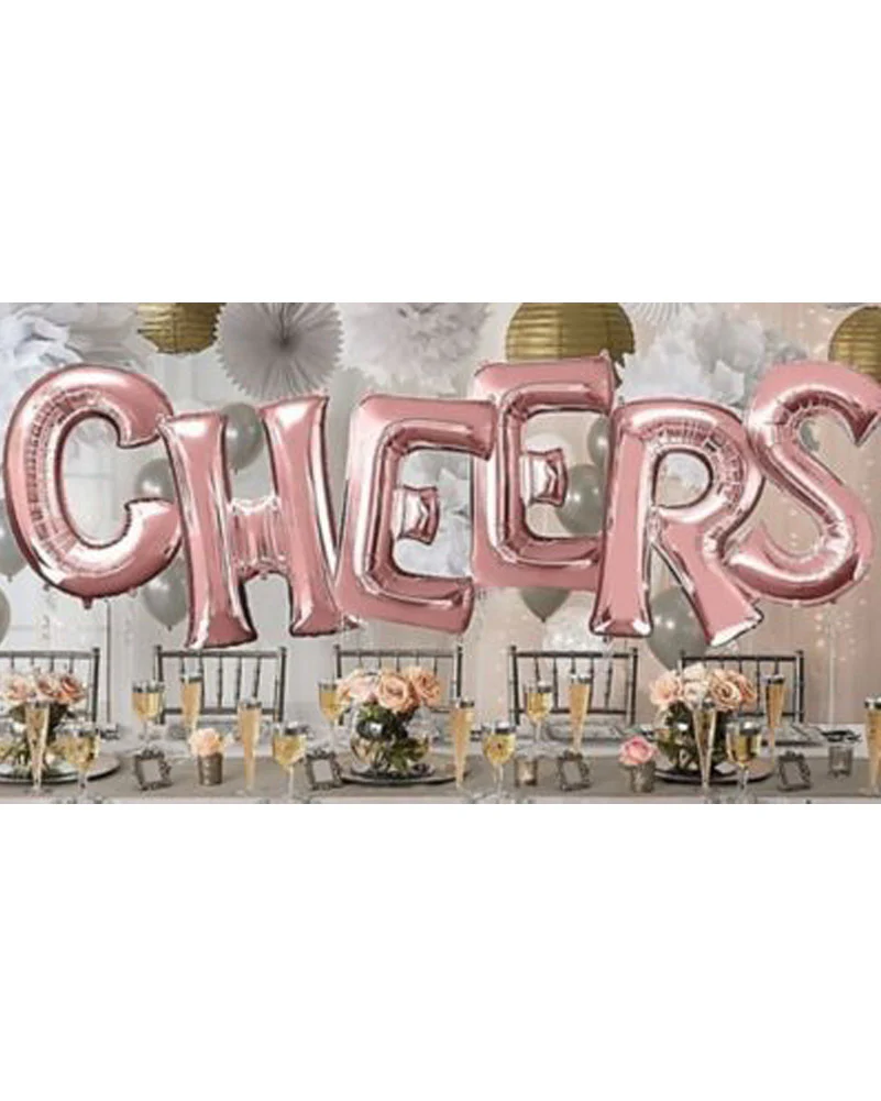 Rose Gold 83cm Letter O Super Shape Balloon - Image 2