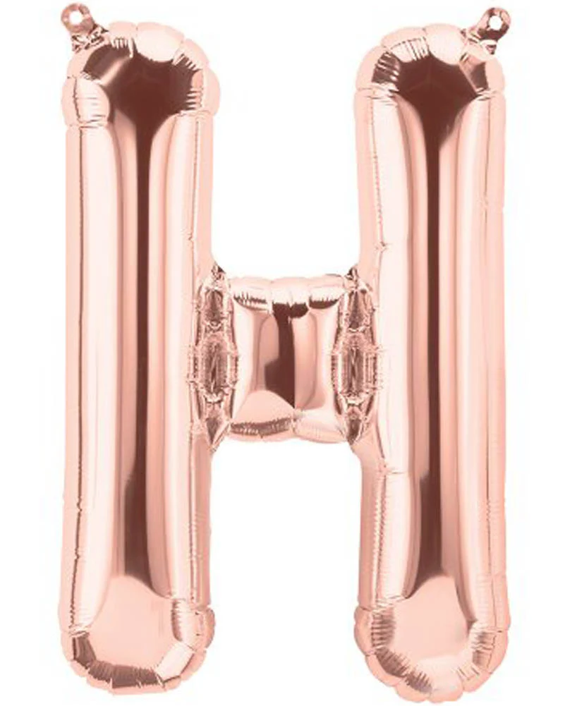 Rose Gold Letter H Foil Balloon