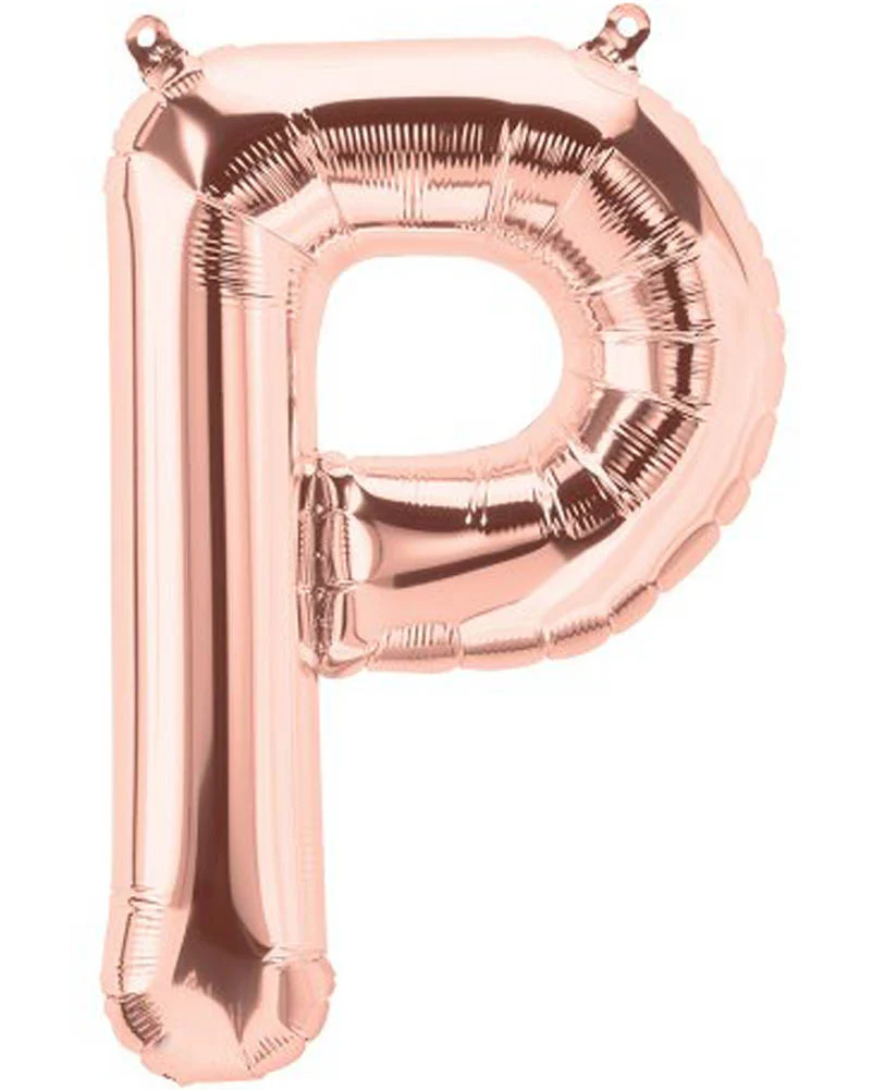 Rose Gold Letter P Foil Balloon