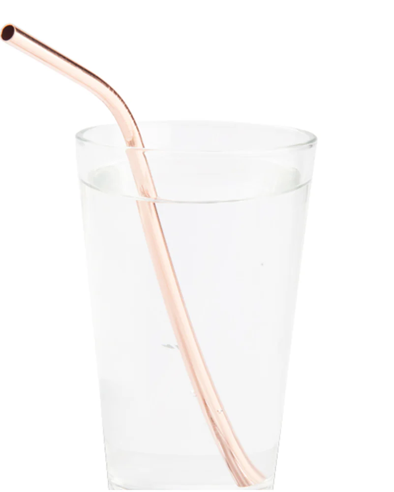 Rose Gold Metallic Straws Pack of 4 - Image 3